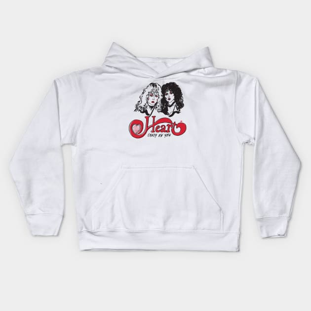 Heart - Crazy On You Kids Hoodie by Chewbaccadoll